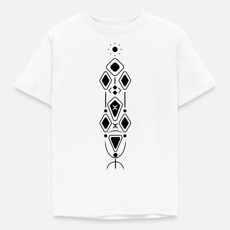 Berbermuster 2023 Schwarz - Kinder T-Shirt - Weiß