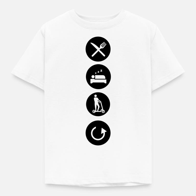 E-Scooter E-Roller Scooter - Kids' T-Shirt - white