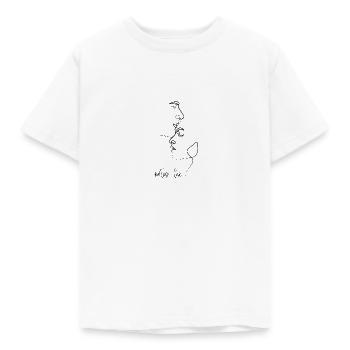Baiser d’amour sans fin - Line Art - T-shirt Enfant - blanc - Devant - AI Model Kid Male (0cm)