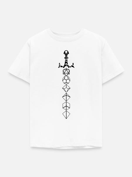 Dungeon Würfel Schwert - Kinder T-Shirt - Weiß