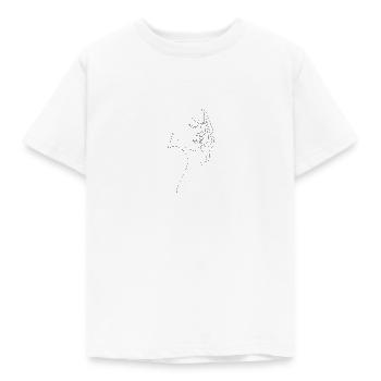 Frau Line Art - Kinder T-Shirt - Weiß - Vorne - AI Model Kid Male (0cm)