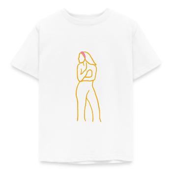 Lady - Kids' T-Shirt - white - Front - AI Model Kid Male (0cm)