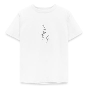 Kiss Line Art - T-shirt Enfant - blanc - Devant - AI Model Kid Male (0cm)