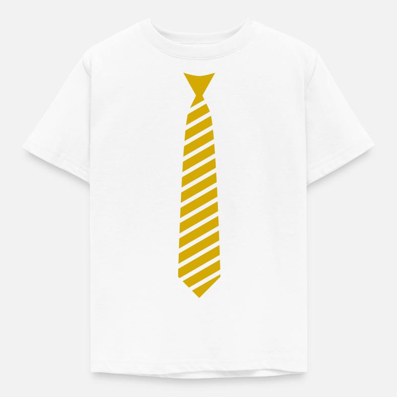 Cravate Or - T-shirt Enfant - blanc