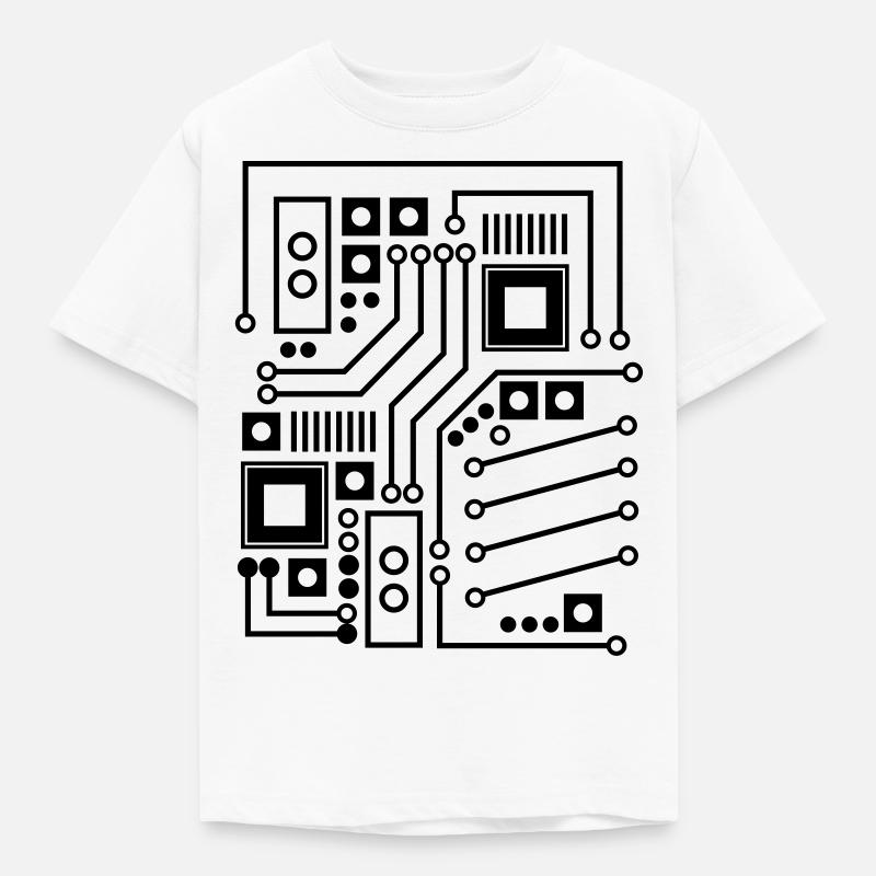Board / board pattern / circuit - Kids' T-Shirt - white
