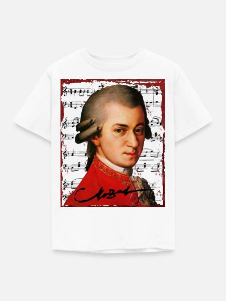 Wolfgang Amadeus Mozart - Kinder T-Shirt - Weiß