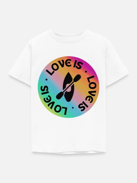 Kajakfahren: Liebe ist. - Kinder T-Shirt - Weiß