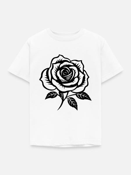 Rose Liebe - Kinder T-Shirt - Weiß