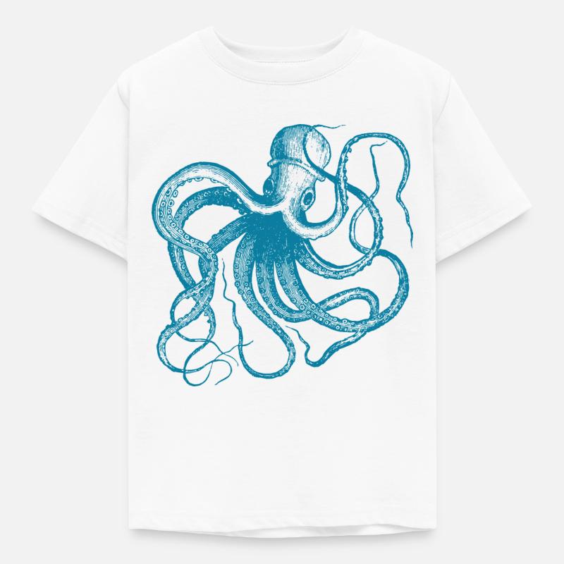 Octopus Squid Octopus Octopus - Kids' T-Shirt - white