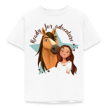 Spirit Zusammen Mit Lucky Ready For Adventure - Kinder T-Shirt - Weiß - Vorne - AI Model Kid Male (0cm)