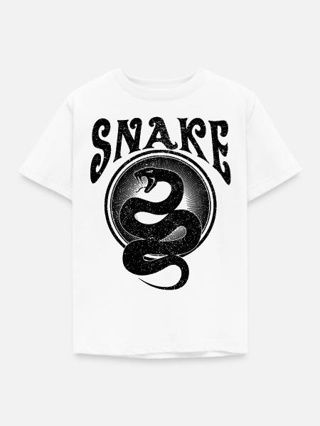 Schlange Snake - Kinder T-Shirt - Weiß