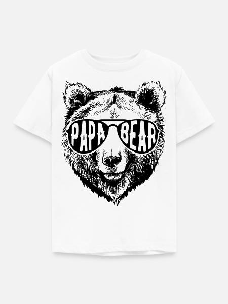 Papa Bär - Kinder T-Shirt - Weiß