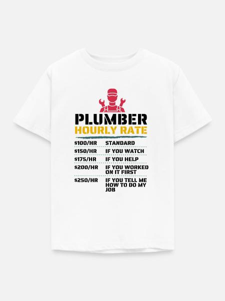 Klempner Stundensatz für Klempner - Kinder T-Shirt - Weiß
