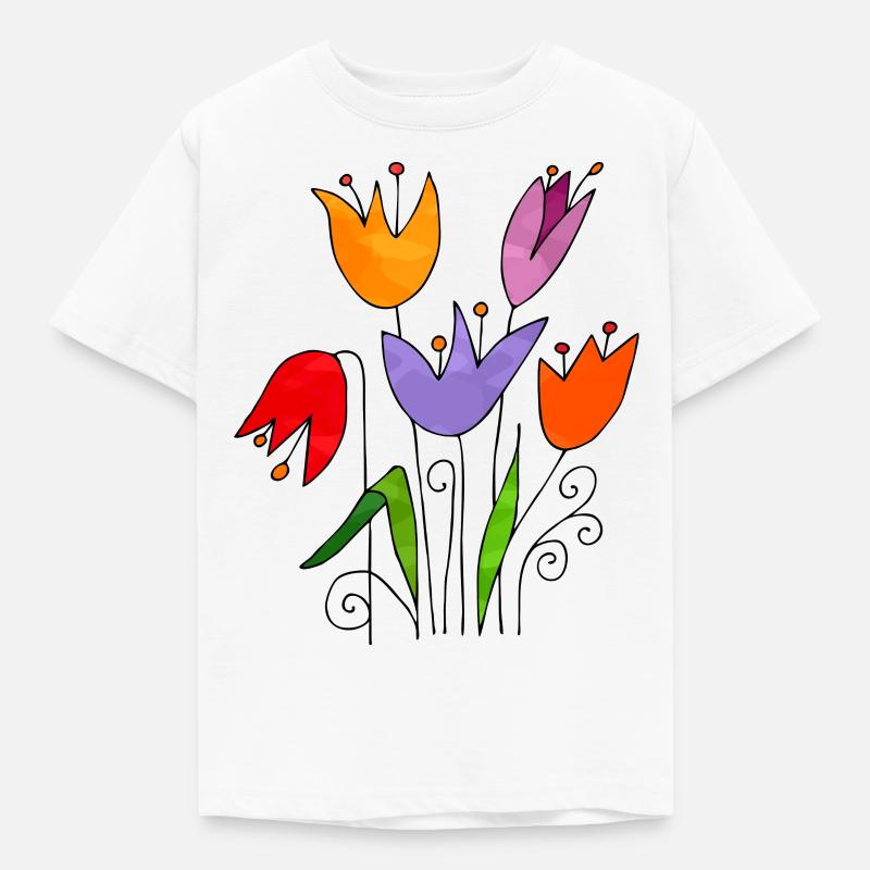 Blumen - Kinder T-Shirt - Weiß
