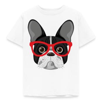 Bulldog French Bulldog English Bulldog - Kids' T-Shirt - white - Front - AI Model Kid Male (0cm)