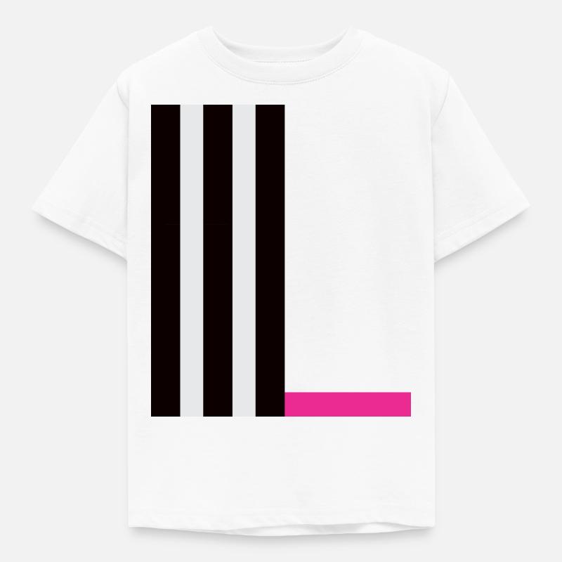 Abstract monochrome line pattern - Kids' T-Shirt - white