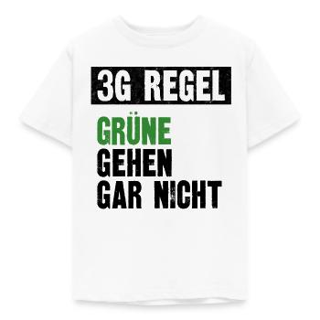 Grünen Bundestagswahl Anti Grün Satire 3G - Kinder T-Shirt - Weiß - Vorne - AI Model Kid Male (0cm)