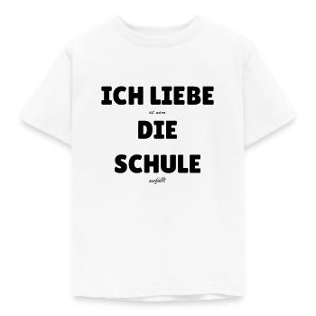 ich liebe die Schule - falsche Liebeserklärung - Kinder T-Shirt - Weiß - Vorne - AI Model Kid Male (0cm)