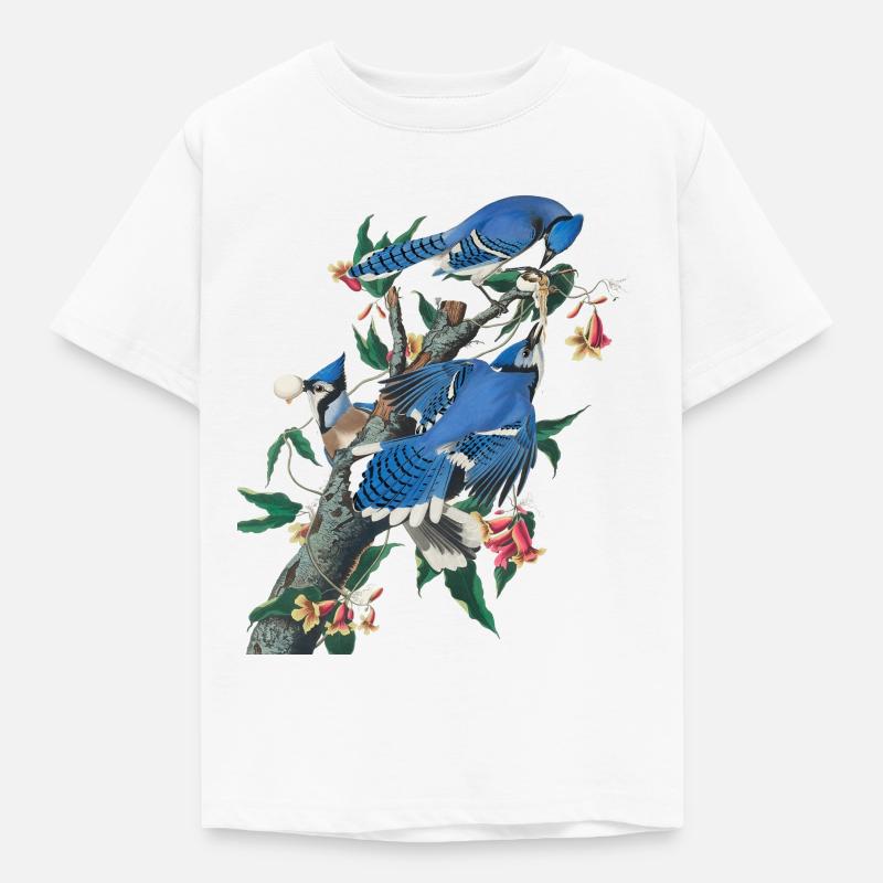 Audubon Blue Jay - T-shirt Enfant - blanc
