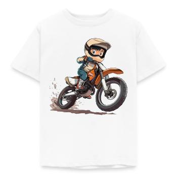 Motocross Kid - Kids' T-Shirt - white - Front - AI Model Kid Male (0cm)