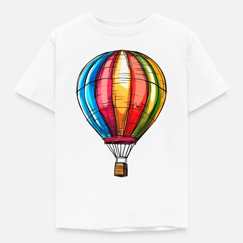 Heißluftballon - Kinder T-Shirt - Weiß