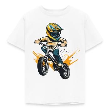 BMX pour les enfants - T-shirt Enfant - blanc - Devant - AI Model Kid Male (0cm)