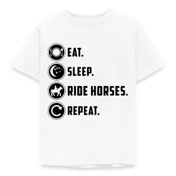 Funny horse saying - Kids' T-Shirt - white - Front - AI Model Kid Male (0cm)