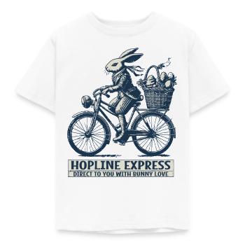 Ostern Hopline Express Retro Ästhetik - Kinder T-Shirt - Weiß - Vorne - AI Model Kid Male (0cm)