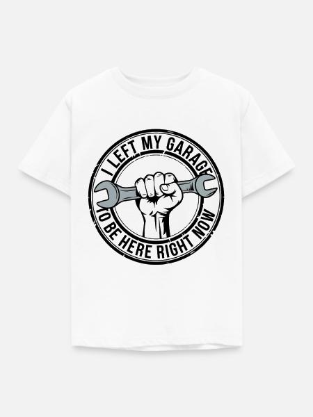 Stolzer Hobbyhandwerker Spruch - Kinder T-Shirt - Weiß