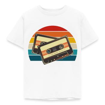 Kassette - Kinder T-Shirt - Weiß - Vorne - AI Model Kid Male (0cm)