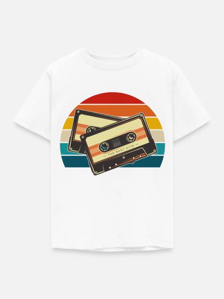 Kassette - Kinder T-Shirt - Weiß