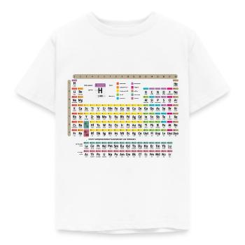 Tableau périodique des éléments Chimiste / Physicien Nerd - T-shirt Enfant - blanc - Devant - AI Model Kid Male (0cm)