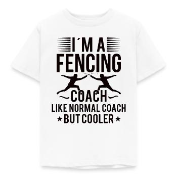 Fencing Trainer Fence Fence Son Daughter - Kids' T-Shirt - white - Front - AI Model Kid Male (0cm)