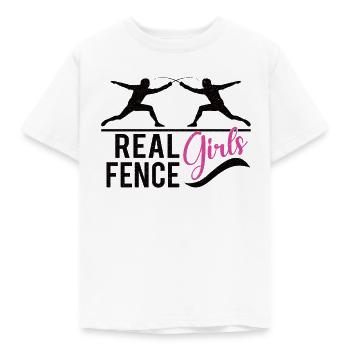 Female Fencing Girl Fencer Fence - Kids' T-Shirt - white - Front - AI Model Kid Male (0cm)