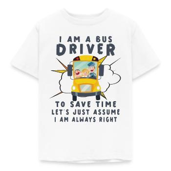 Funny School Bus Driver Appreciation anniversary - Kinder T-Shirt - Weiß - Vorne - AI Model Kid Male (0cm)