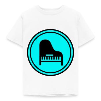 Klavier musik - Kinder T-Shirt - Weiß - Vorne - AI Model Kid Male (0cm)