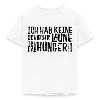 Hunger schlechte Laune - Kinder T-Shirt - Weiß - Vorne - AI Model Kid Male (0cm)
