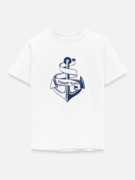 Shirts Schnack Platt Anker - Kinder T-Shirt - Weiß