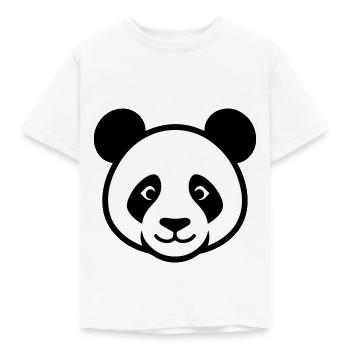 Panda Kopf - Kinder T-Shirt - Weiß - Vorne - AI Model Kid Male (0cm)