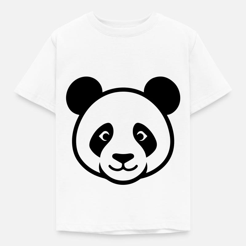 Panda Kopf - Kinder T-Shirt - Weiß