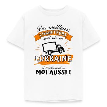 Cadeau Homme Chauffeur Poids Lourds Lorrain - T-shirt Enfant - blanc - Devant - AI Model Kid Male (0cm)