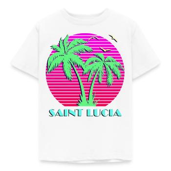 Saint Lucia - Kids' T-Shirt - white - Front - AI Model Kid Male (0cm)