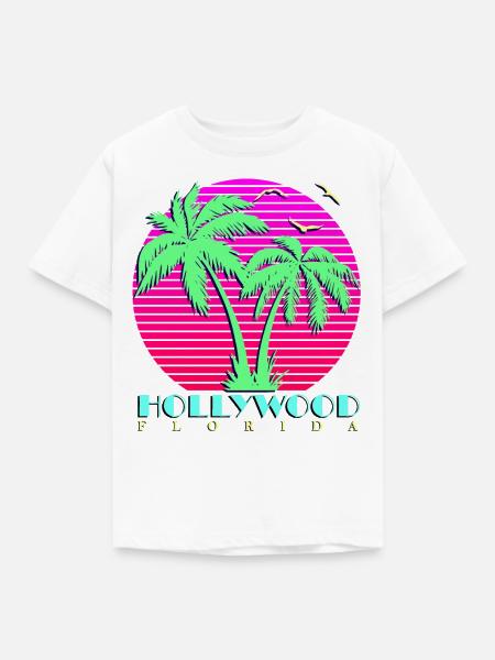Hollywood Florida - Kinder T-Shirt - Weiß