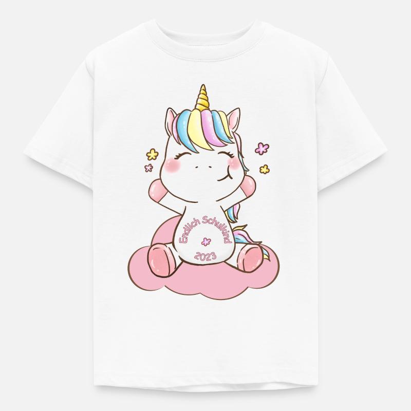 Endlich Schulkind 2023 - Kinder T-Shirt - Weiß