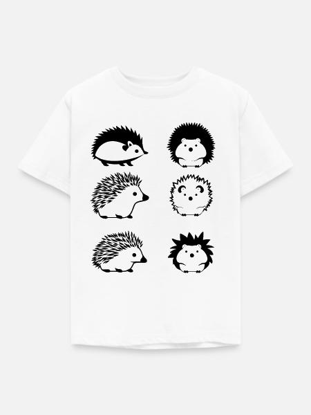 Igel - Kinder T-Shirt - Weiß