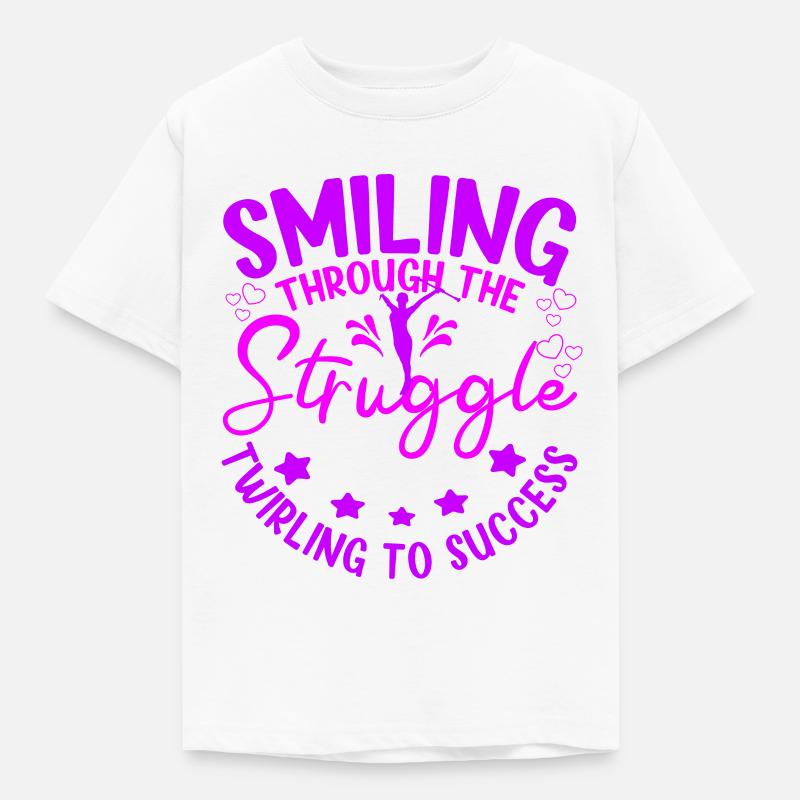 Bâton Twirling Twirling Vers Le Succès Bâton Cadeaux - T-shirt Enfant - blanc