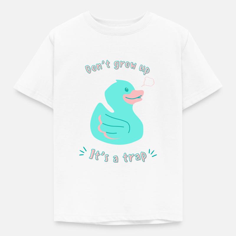 Werde nicht erwachsen - Kinder T-Shirt - Weiß