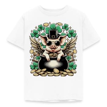 Cochon chanceux Réveillon du Nouvel An Nouvel An - T-shirt Enfant - blanc - Devant - AI Model Kid Male (0cm)