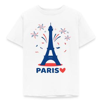 Kids Paris - Kids' T-Shirt - white - Front - AI Model Kid Male (0cm)