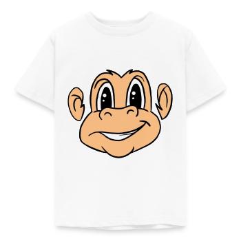 Funny Cute Monkey Ape Whole Face Animal Primate - Kids' T-Shirt - white - Front - AI Model Kid Male (0cm)